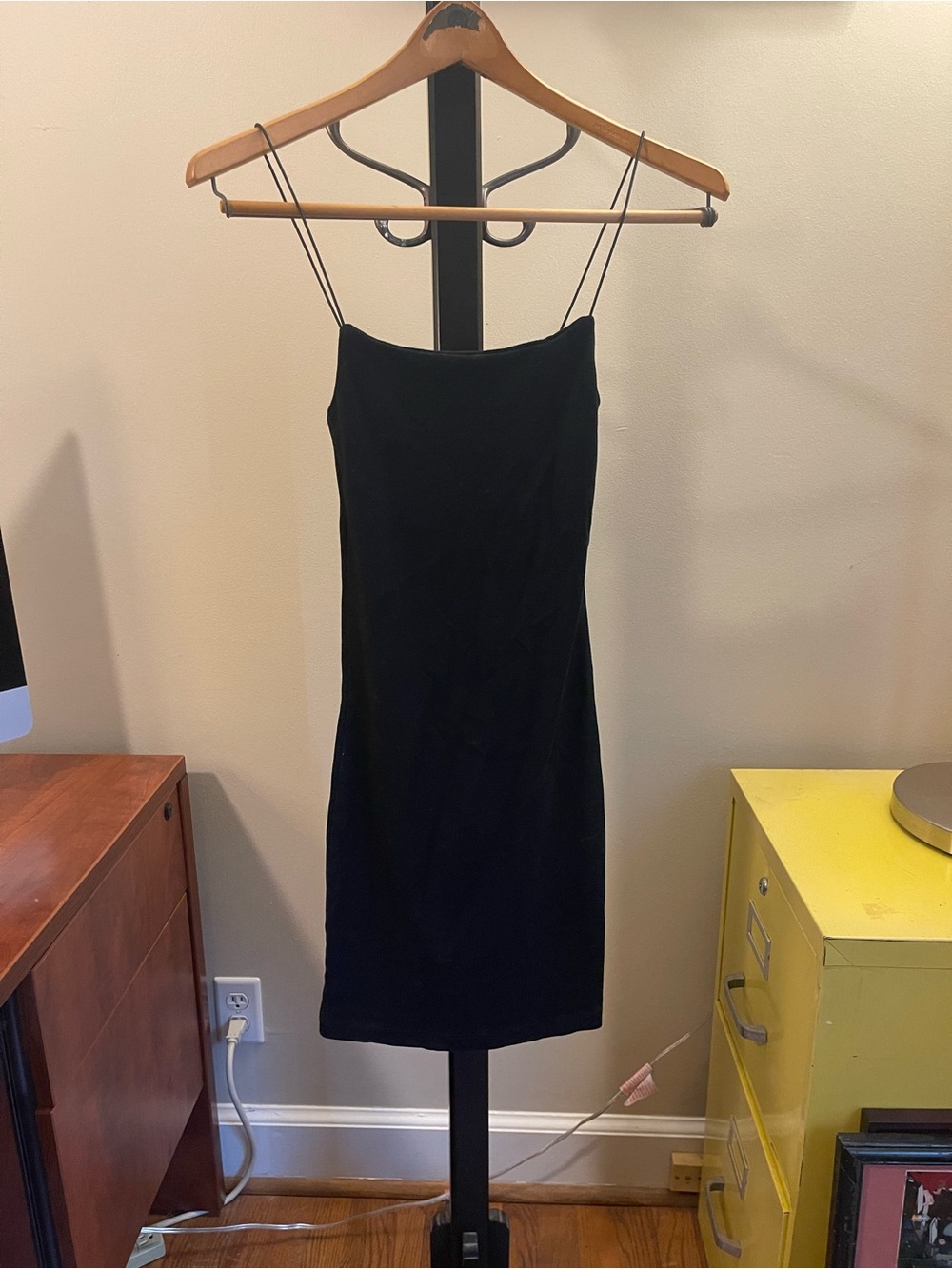 Zara Black Spaghetti-Strap Mini Dress